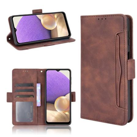 Samsung Galaxy A32 5g - Fodral Med Avtagbart Kortfodral - Brun Brown Brun