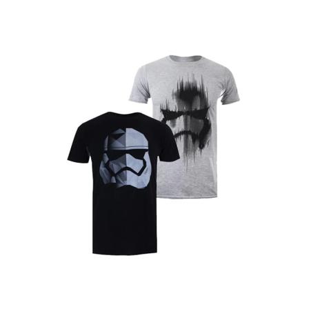 Star Wars Stormtrooper T-shirt För Män (förpackning Om 2) Xl Svart/grå