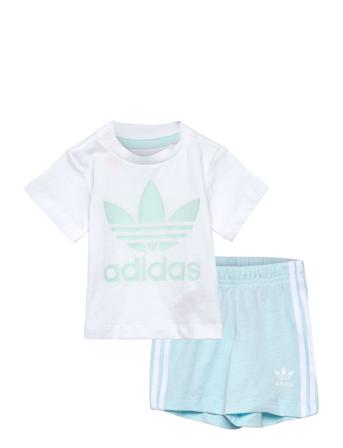 Trefoil Shorts Tee Set Sets Sets With Short-sleeved T-shirt Valkoinen Adidas Originals