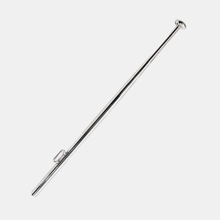 Mât de pavillon bateau, acier inoxydable, 75 cm, Ø25 mm