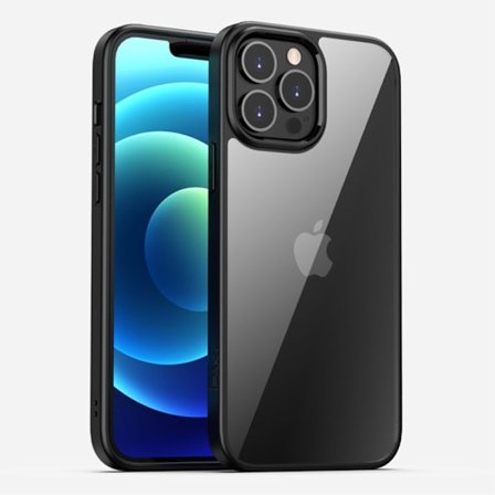 IPAKY Drop-Proof Clear Skal till iPhone 13 - Svart