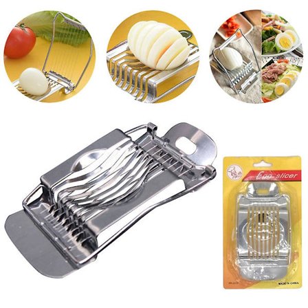 Multifunksjonell eggeskjærer i rustfritt stål, husholdnings eggekutterform, kokte egg, deling, kutting, kjøkkenutstyr