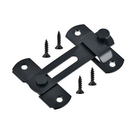 Ruostumattomasta teräksestä valmistettu oven salpa Black