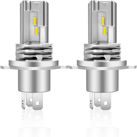H4 LED-lamppu 6500K automaattivaloille, kauko- ja lähivaloille, halogeeni- ja xenon-valojen korvaava lamppu (2 kpl)