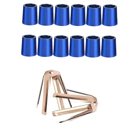 12-pack .370 Golf Tip Metal Ferrules Irons Golf Club & 50 st Golf Shaft Adapter Mässingsbrickor för .335