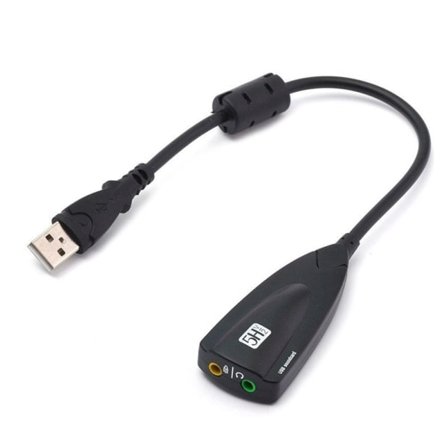 Eksternt USB lydkort 7.1-kanaler 3D-lydadapter 3,5 mm headset-stik til PC Desktop Notebook Plug and Play