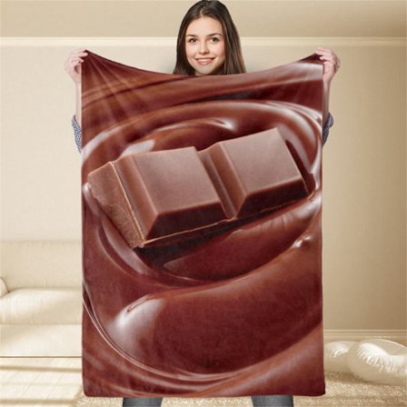 Sohvan heittopeitto Suklaakuvio Väriä kestävä Pehmeä Mukava Kaikille vuodenaikoille Kotitoimisto 150x200cm/59.1x78.7in