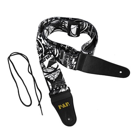 Justerbar Gitarr Axelrem i Bomullsväv för Folk- och Elgitarrer