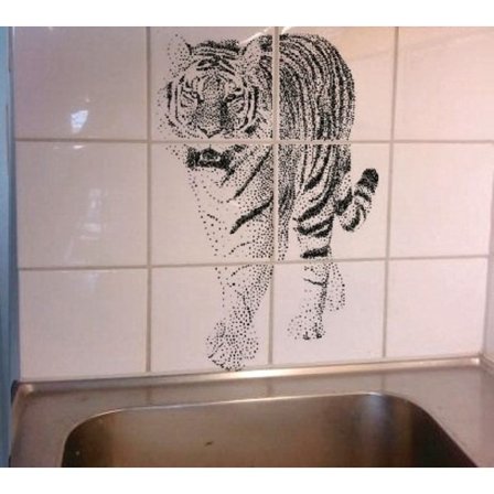 Självhäftande kakeldekor Tiger