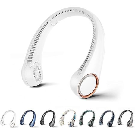 Nakkefifte, bærbar håndfri bladløs nakkefifte, 4000mah USB-oppladbar personlig vifte, 3 hastigheter 72 luftuttak 360 kjølende hengende vifte, luft ut 