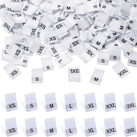 Størrelsesetikett Klæretikett Brett etiketten i to