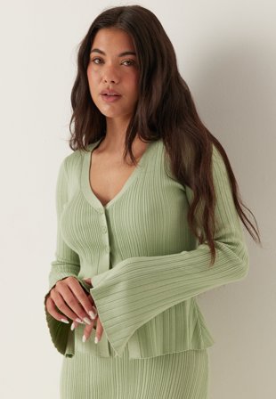 BUBBLEROOM - Knitted Cardigan - Light green