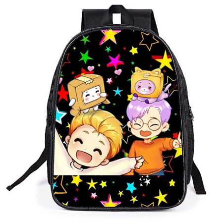 LankyBox Skole Ryggsekk Skulderveske med Trykk for Barn[JUN]