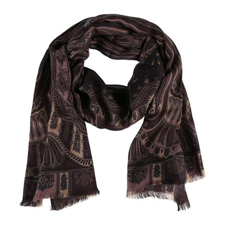 Etro, Paisley-print Scarf Zwart, Dames, Maat:ONE Size