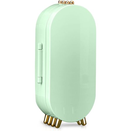 Näytön taittuva korurasia, kaulakoru- ja korvakoruteline, korujen esittelyteline, vaaleanvihreä