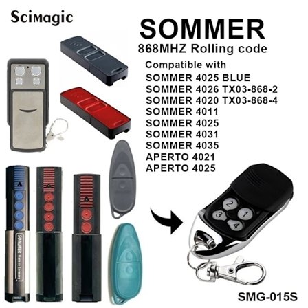 Sommer APERTO 4025V000 / 4020/4026 /4011/4025/4031/4035//APERTO4021/APERT4025 Garageport fjernbetjening ny