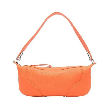 By Far, Mini Amira Flat Grain Leathe BAG Oranje, Dames, Maat:ONE Size