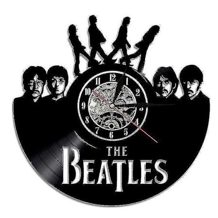 Vancl vinylskiva väggklocka, Beatles skiva väggklocka, retro heminredning väggklocka