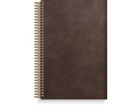 Burde Dagbok Twist 2026 brun - Lyreco - Almanackor och kalendrar - Dagböcker - Dagböcker