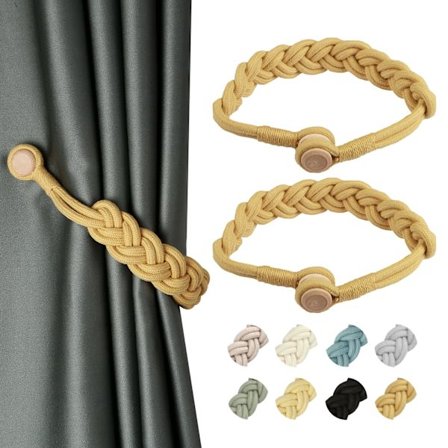 Magnetiske gardinbindere/holdere til gardiner (Guld, Helt nye - 2 stk.)