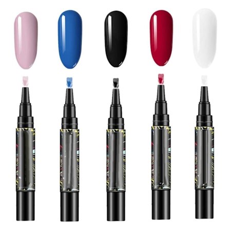 5-pack Semi-permanent nagellack gelpennor 3 i 1