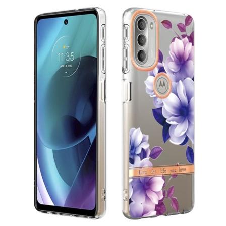 Supertunt och tåligt mjukfodral för Motorola Moto G51 5G - Lila Begonia Lila