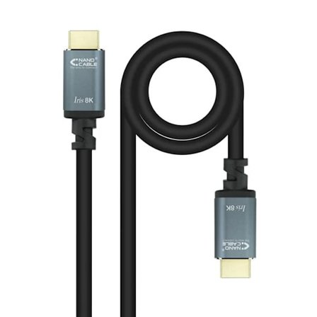 HDMI-kabel - NANO CABLE - V2.1 IRIS 8K - 10m - Typ A/Hane - Svart[CO]