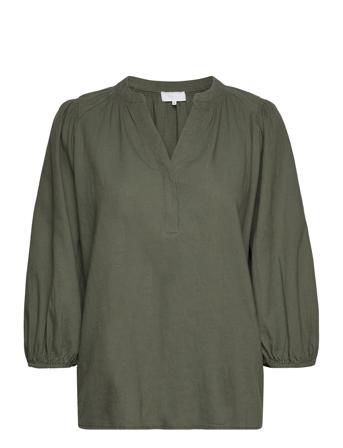Lr-Naja Bluse Langermet Grønn Levete Room*Betinget Tilbud