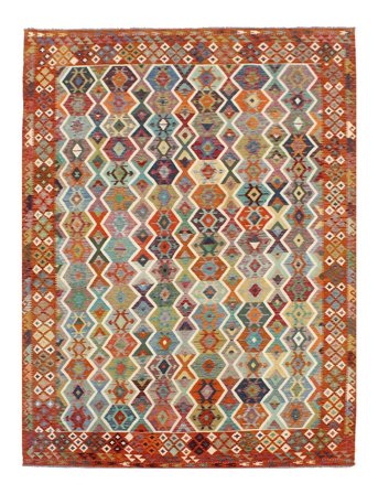 Kilim Afghan Old Style Rug 308X497 Brown/Dark Red Large Wool, Afghanistan