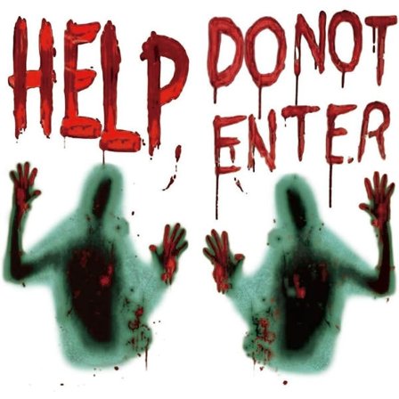 IC Halloween-klistermærker Halloween-dekoration Halloween-dekoration Fest Vindue Poster Hus 2 stk. Maskerade vægklistermærke