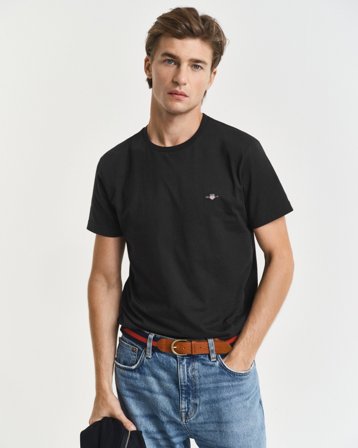 GANT Herren Slim Fit T-Shirt (XS) Schwarz