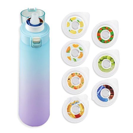 Vannflaske med smak 650ml Drikkeflaske BPA-fri Startpakke - Blå