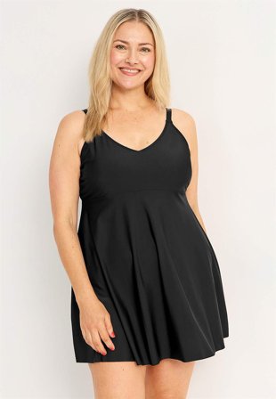 Cellbes of Sweden - Badedragtskjole med forede skåle i sort til damer i størrelse 54