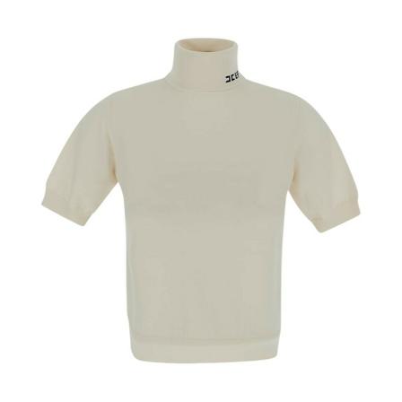 Elisabetta Franchi Turtlenecks Hvid, Dame Rullekraver, Størrelse: 2XS