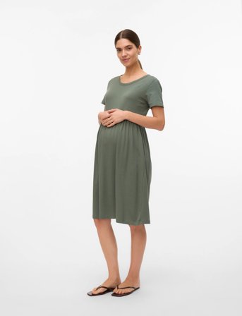 Mamalicious Mlmia Ss Jrs Abk Skater Dress Noos - Green - XS