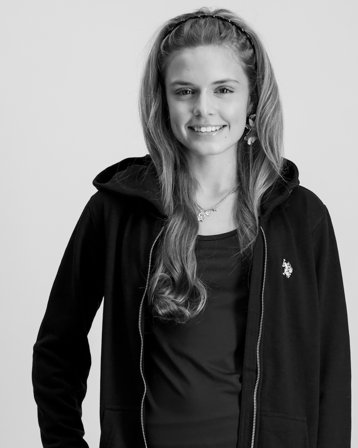 U.S. Polo Assn. DHM LB Zip Hoodie Czarny Bluzy z kapturem Dziewczyna - Kids Brand Store