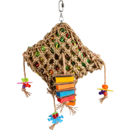 Flamingo - Bird Toy Net Square Multicoloured 45 cm - Fugl - Fugleleker - Aktivering - ZOO.no