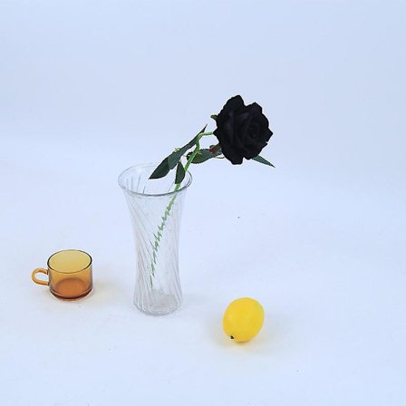 10 stk svarte roser, svarte blomster kunstige roser enkelt stilk falske blomster for DIY bryllupsbuketter festgave hjemmedekor