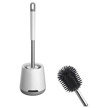 Silikontoalettbørste - Toalettbørste og holder, dryppfri