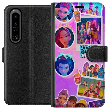 Kompatibelt Plånboksfodral till Sony Sony Xperia 1 IV Kawaii KPop Demon Hunters vinyl samlarobjekt