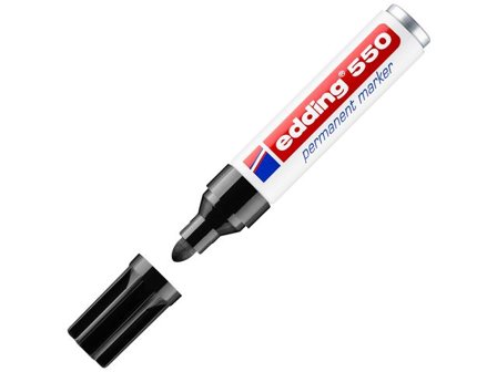 edding Märkpenna permanent 550 rund 3 - 4mm svart - Lyreco - Kontorsmaterial > Pennor > Märkpennor - Rund spets