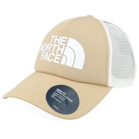The North Face - Beige trucker Cap - Tnf Logo Beige/White Trucker @ Hatstore