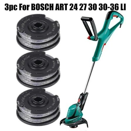 3 kpl Bosch Art 24 27 30 30-36 Li -siimaleikkuriin, leikkuusiima, kelan syöttö 6m 1.6mm, puutarhatyökalun varaosat