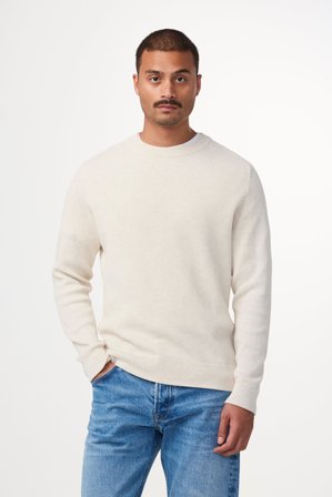 NN.07 Kevin 6600 Sweater Male White Organic Cotton