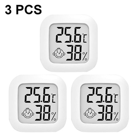 3-paks romtermometer, hygrometermåler digitalt hygrometer romtermometer, høy nøyaktighet temperatur- og fuktighetsmåler for - Perfet