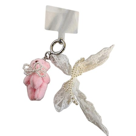 Dyre Taske Charm Plys Sløjfe Nøglering Vedhæng Mode Taske Tilbehør Stilfuld Taske Vedhæng Kæde Pynt til Daglig