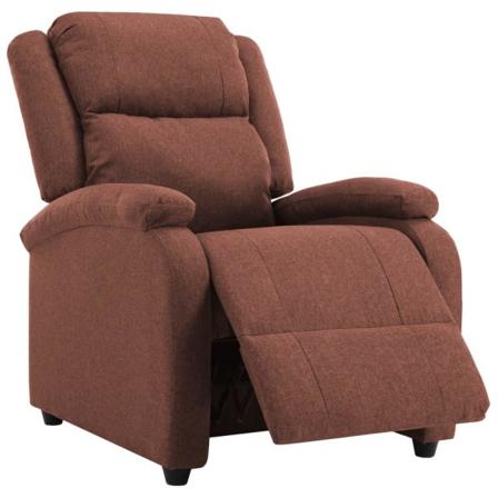 Vidaxl Elektrisk Reclinerfåtölj Brun Tyg Brun