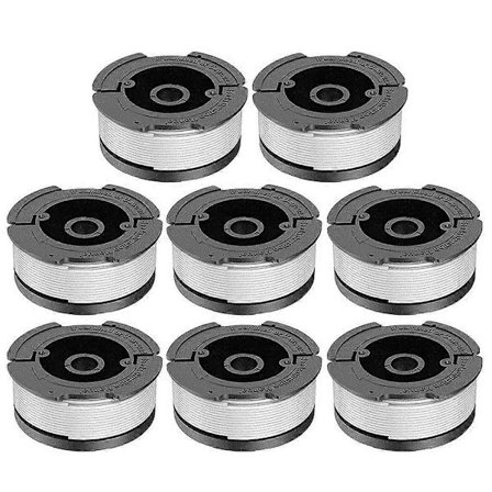 8-paknings erstatningsspole for Black & Decker GH400/GH500/GH600 gresstrimmere, trådspoler, AF-100-3ZP