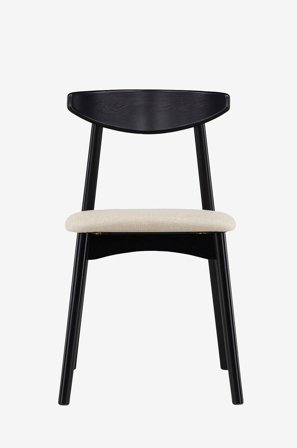 VIND - Ven spisebordsstol 2-pak - Sort - Stole - Fra Homeroom