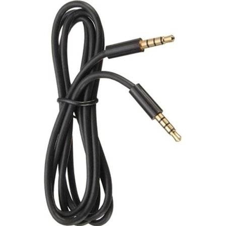Kabel audio Jack 3,5 MM til 3,5 MM Han til han Sort Aux-kabel til hovedtelefoner Stereo lydkabel til telefon PC computer